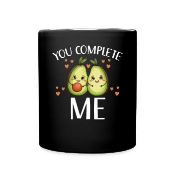 Avocado Couple Relationship Avocado Fruit Guac - Full Colour Mug - black - Front