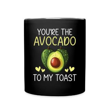 Avocado Paar Beziehung Avocado Frucht Guac - Tasse einfarbig - Schwarz - Vorne