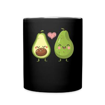 Avocado Couple Relationship Avocado Fruit Guac - Full Colour Mug - black - Front