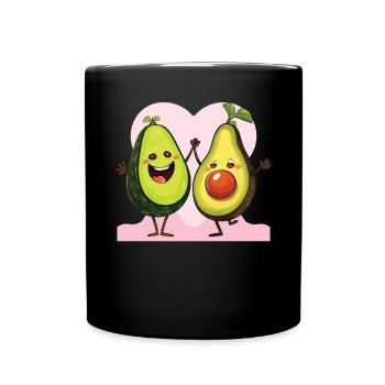 Avocado Couple Relationship Avocado Fruit Guac - Full Colour Mug - black - Front