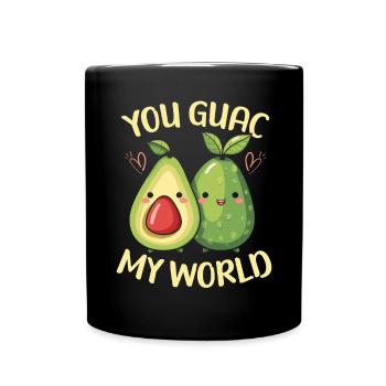 Avocado Paar Beziehung Avocado Frucht Guac - Tasse einfarbig - Schwarz - Vorne