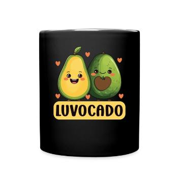 Avocado Couple Relationship Avocado Fruit Guac - Full Colour Mug - black - Front