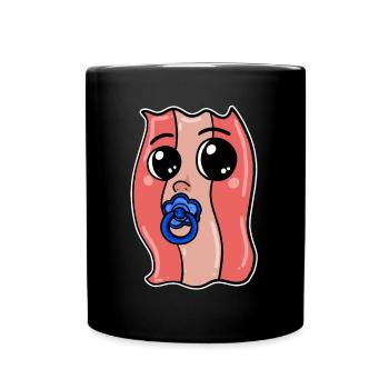 Baby Speck - Bacon - Babybody - Tasse einfarbig - Schwarz - Vorne