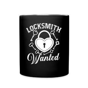 Locksmith Locksmith Wanted Unlock My Heart - Full Colour Mug - black - Front