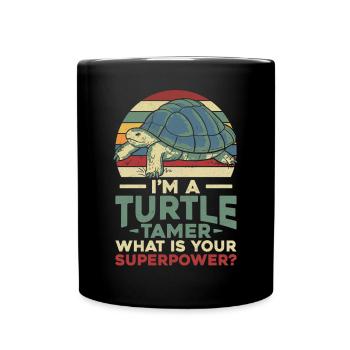 Sea Turtle Tortoise Retro Vintage - Mug uni - noir - Devant