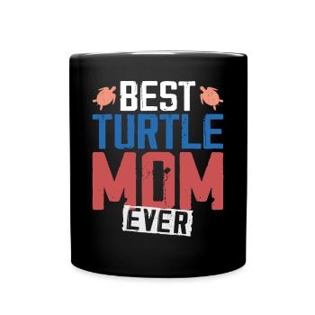 Sea Turtle Tortoise Mom Best - Full Colour Mug - black - Front