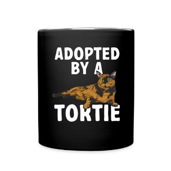Schildpatt Katze Tortoiseshell Cat Tortie - Tasse einfarbig - Schwarz - Vorne