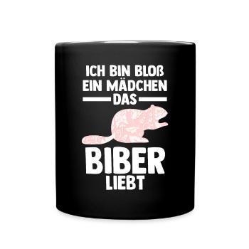Nagetier Biberliebhaber Biber - Tasse einfarbig - Schwarz - Vorne