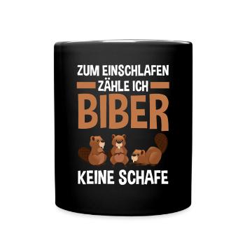 Nagetier Biberliebhaber Biber - Tasse einfarbig - Schwarz - Vorne