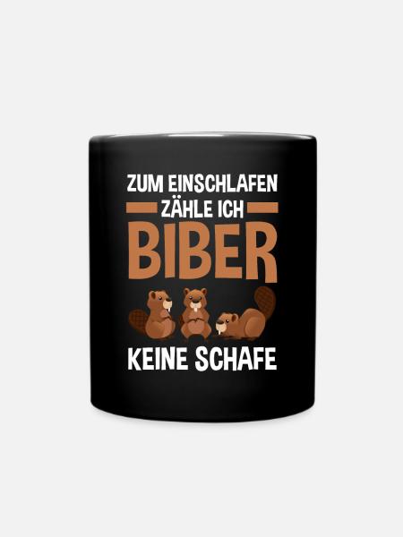 Nagetier Biberliebhaber Biber - Tasse einfarbig - Schwarz