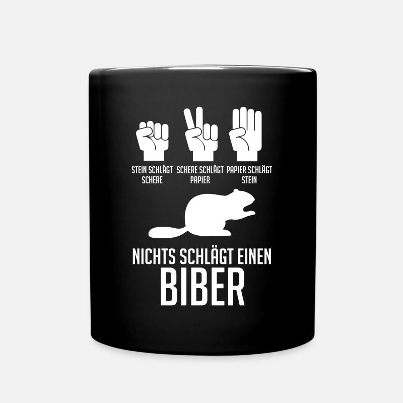 Nagetier Biberliebhaber Biber - Tasse einfarbig - Schwarz