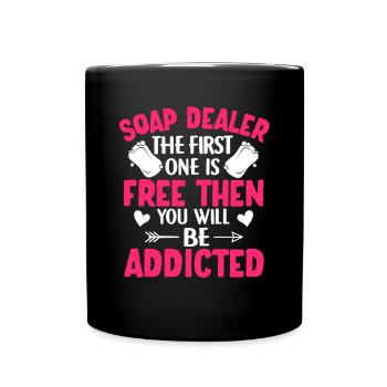 Soap Making, Soap Maker, Soapologist - Full Colour Mug - black - Front