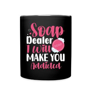 Soap Making, Soap Maker, Soapologist - Full Colour Mug - black - Front