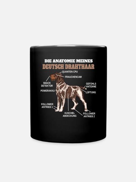 Hunde Deutsch Drahthaar Hundebesitzer - Tasse einfarbig - Schwarz