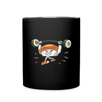 Japanese Food Sushi Lovers Bodybuilders - Full Colour Mug - black - Front