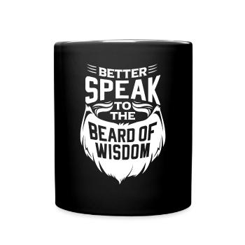 Barbu Visage poils moustache barbe - Mug uni - noir - Devant