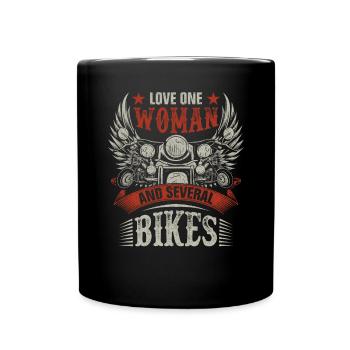 Biker Motorcycle Lover Bike Rider - Full Colour Mug - black - Front