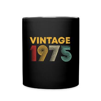 Jahrgang 1975 Geschenk zum 48. Geburtstag Männer Frauen 48 Jahre - Tasse einfarbig - Schwarz - Vorne