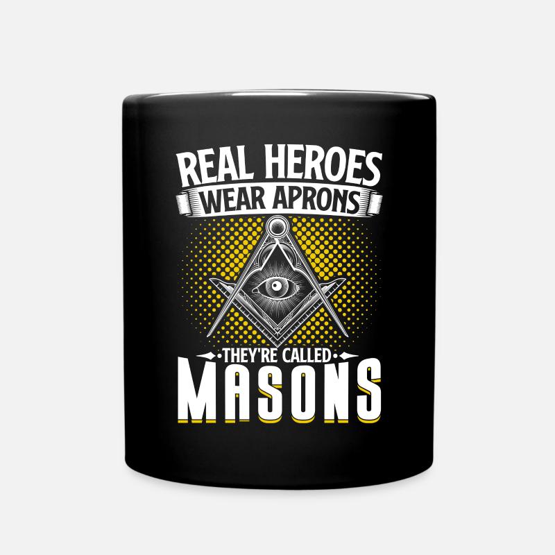 Masonic Freemasonry Fraternal - Tasse einfarbig - Schwarz