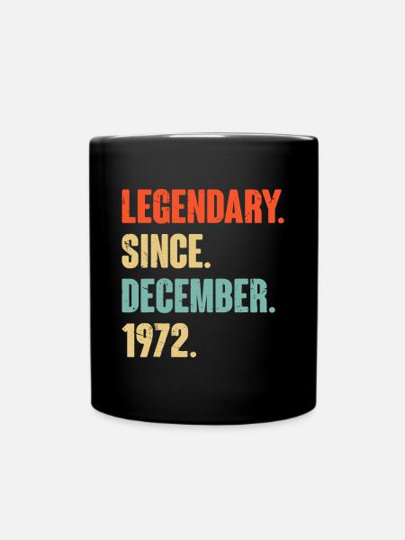 50 Jahre alter 50. Geburtstag legendär seit Dezember - Tasse einfarbig - Schwarz