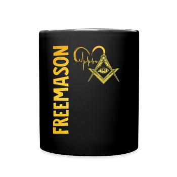 Masonic Freemasonry Fraternal - Tasse einfarbig - Schwarz - Vorne