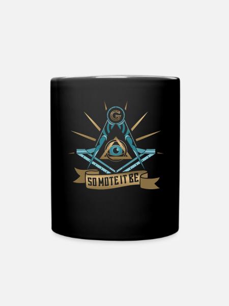 Masonic Freemasonry Fraternal - Tasse einfarbig - Schwarz