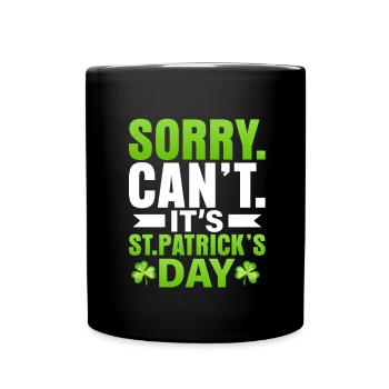 Irish St Patricks Day Funny Saint Patricks Day - Full Colour Mug - black - Front