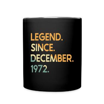 50 Jahre Vintage-Legende seit Dezember 1972 50. B - Tasse einfarbig - Schwarz - Vorne