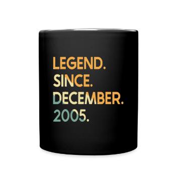 17 ans de légende vintage depuis décembre 2005 17ème B - Mug uni - noir - Devant