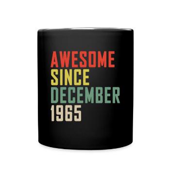 58e anniversaire génial depuis décembre 1965 - Mug uni - noir - Devant