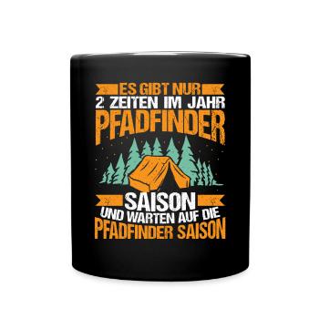Pfadfinder Zeltlager Pfadfinder Saison - Tasse einfarbig - Schwarz - Vorne