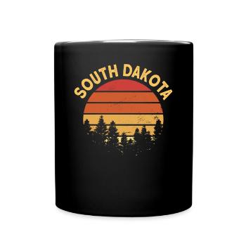 South Dakota - Tasse einfarbig - Schwarz - Vorne