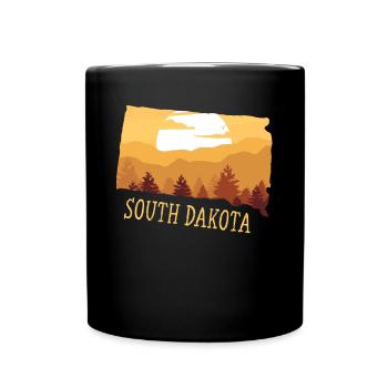 South Dakota - Tasse einfarbig - Schwarz - Vorne