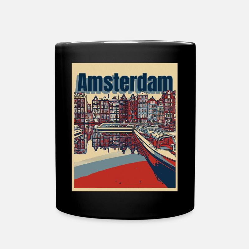 Amsterdam - Mug uni - noir