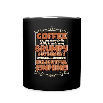 Coffee Maker - Coffee Has The Remarkable Ability - Full Colour Mug - black - Front