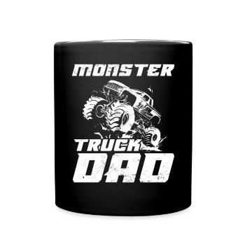 Monster Truck Dad Father's Day Dad Monster Trucks - Full Colour Mug - black - Front