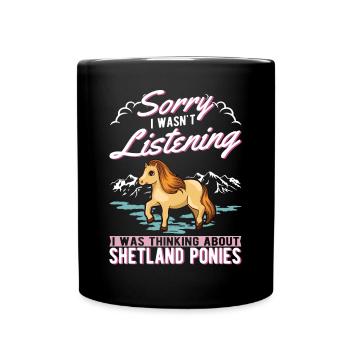Poney Shetland Shetland-Poney Shetty - Mug uni - noir - Devant