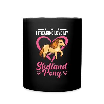 Shetland Pony Cadeau Shetty - Mug uni - noir - Devant