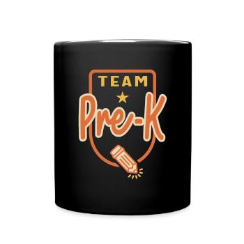 Team Pre-K Back to School Pre Kindergarten - Full Colour Mug - black - Front