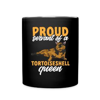 Schildpatt Katze Tortoiseshell Cat Tortie - Tasse einfarbig - Schwarz - Vorne
