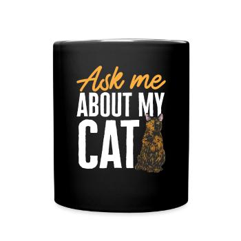 Schildpatt Katze Tortoiseshell Cat Tortie - Tasse einfarbig - Schwarz - Vorne