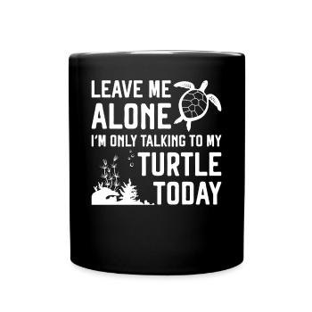 Tortue de mer Laissez-moi tranquille - Mug uni - noir - Devant