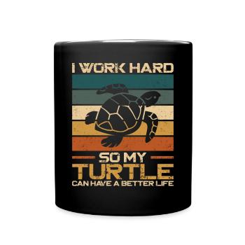 Sea Turtle Tortoise Retro Vintage - Mug uni - noir - Devant