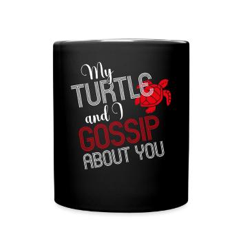 Tortue de mer Tortue Ma Tortue et - Mug uni - noir - Devant