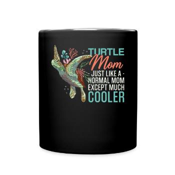 Sea Turtle Tortoise Mom Turtle Mom - Tasse einfarbig - Schwarz - Vorne