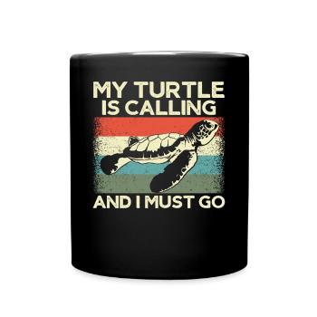 Sea Turtle Tortoise Retro Vintage - Mug uni - noir - Devant
