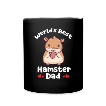 World's Best Hamster Dad European Hamster Golden Hamster - Full Colour Mug - black - Front