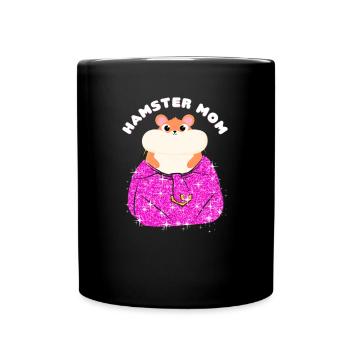 Hamster Mom Zwerghamster Feldhamster Goldhamster - Tasse einfarbig - Schwarz - Vorne