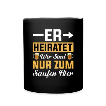 Junggesellenabschied Mann - Tasse einfarbig - Schwarz - Vorne