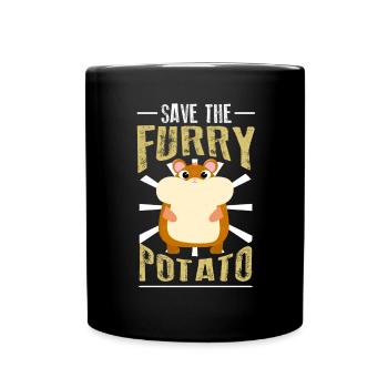 Save The Furry Potato Grand Hamster Golden Hamster - Mug uni - noir - Devant